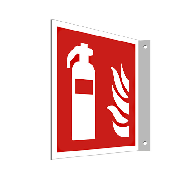 Fahnenschild Feuerlöscher nach DIN EN ISO 7010