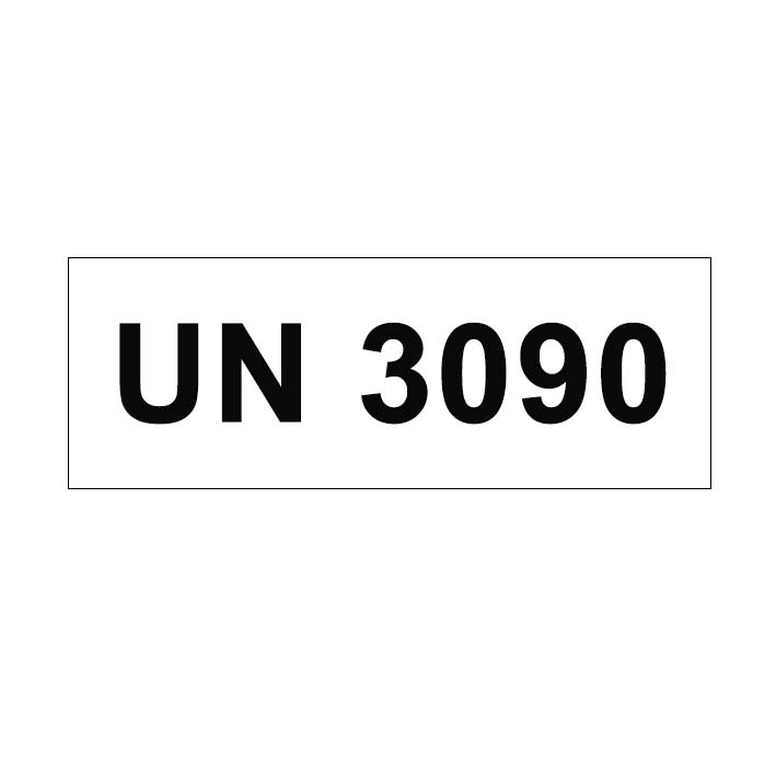 Gefahrgutaufkleber mit UN-Nummer 3090 Lithium, Metall, Batterien