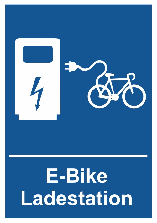 Ladestation für E-bikes - blau