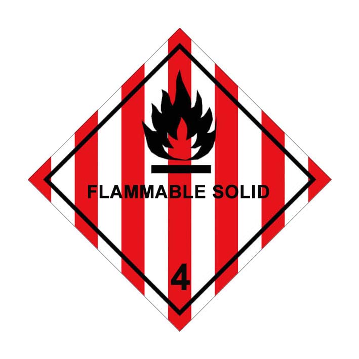 Verpackungskennzeichen Klasse 4.1, Flammable Solid
