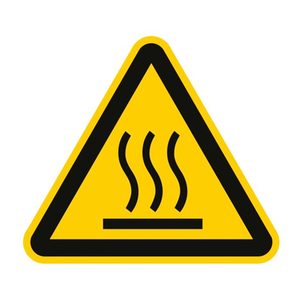 Warnzeichen, Warnung vor heißer Oberfläche ISO 7010