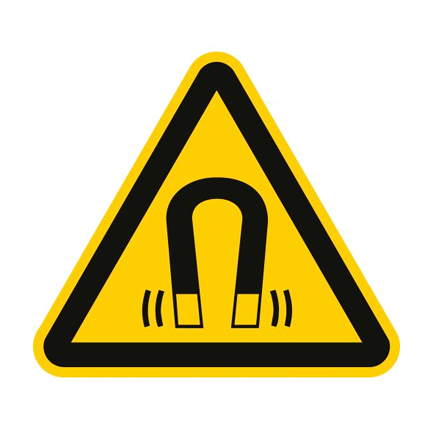 Warnzeichen, Warnung vor magnetischem Feld ISO 7010