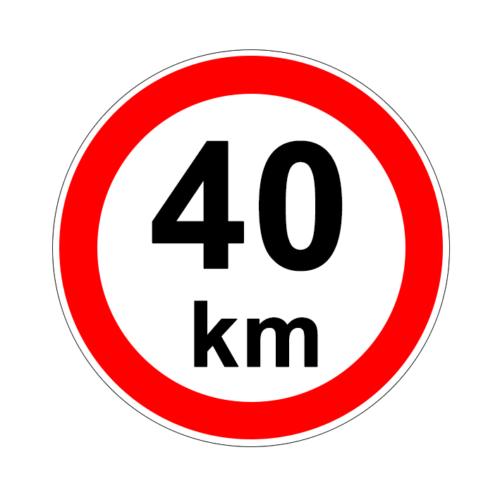 Zulässige Höchstgeschwindigkeit 40